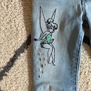 Disney Tinkerbell embroidered super skinny denim